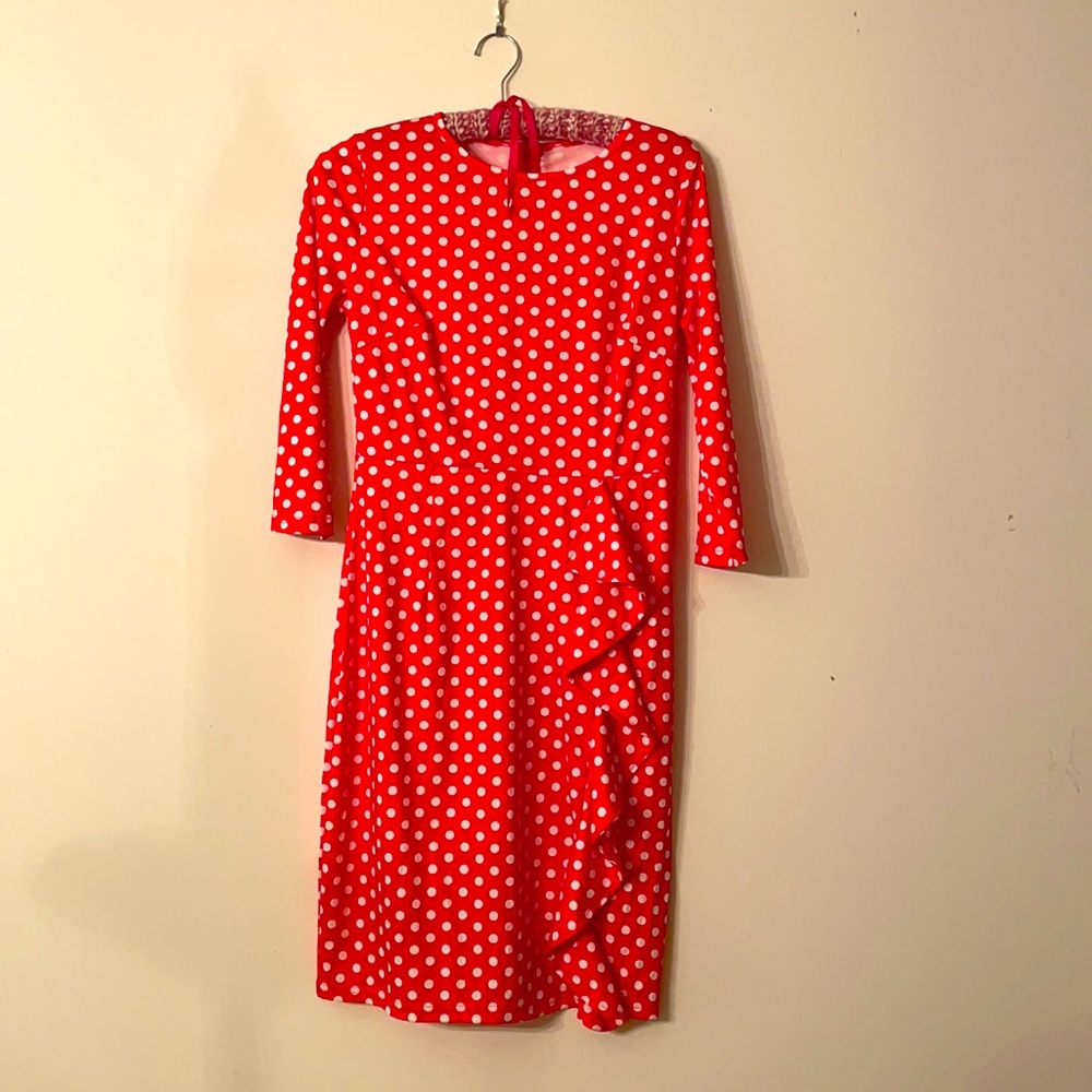 Vintage red and white polka dot dress